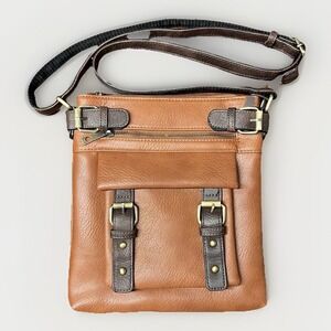 Jessie James Concealed Carry "Hannah" Handgun Crossbody Purse Bag Brown w Keys